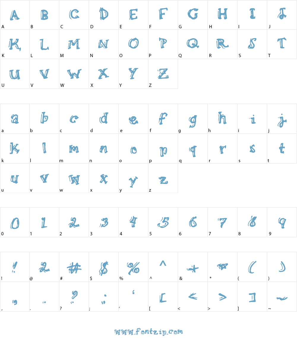GoodTime Font Character